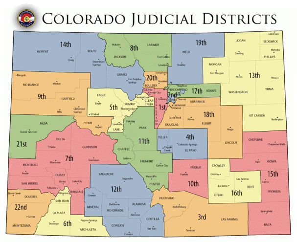 Colorado Judicial Districts Map