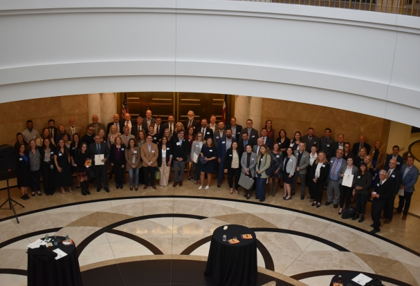 group picture of pro bono recognition ceremony attendees